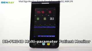BR-PM04B จอภาพผู้ป่วยแบบหลายพารามิเตอร์
