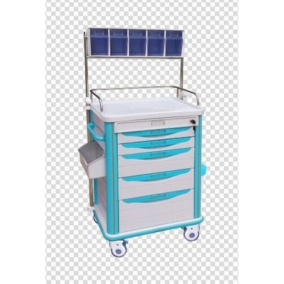625 X 475 X 920mm ABS Anesthesia Trolley Instrument
