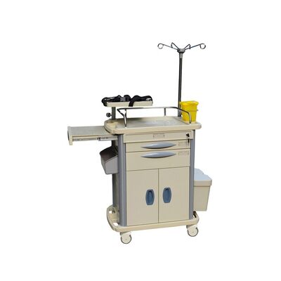 BR-ET003 Instrument Nursing Hospital High Quality  Medical Equipment Crash Cart Wheels IV Stand Table Emergency Trolley