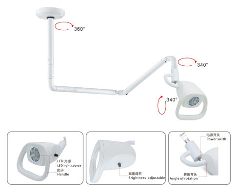 Hospital Medical Clinic Dental Exam Lamp Ceiling Type LED Examination Lamp