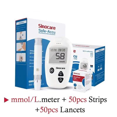 Accurate Blood Glucose Meter Blood Glucose Monitor Blood Sugar Meter with 50 test Strips & 50 Sterile Lancets
