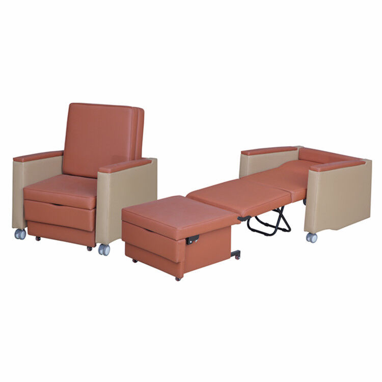 Folding Ajustable Hospital Luxurios Patient Ward Attendant Chair Bed